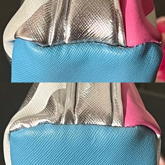 Stylish Pink and Silver Cosmetic Bag With Purse Key Chain and Bag Charms NWOT - Picture 13 of 15